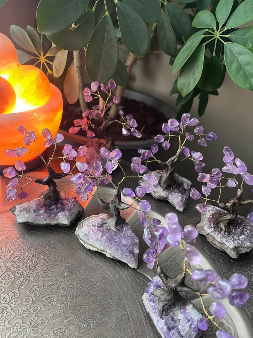 Amethyst gemstone tree